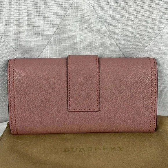 NWT Authentic Burberry Dusty Pink Hamilton Soft Grain Leather Wallet Bi-fold - Picture 3 of 16